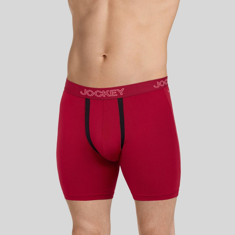 Jockey Generation™ Men's No Chafe Underwear 3pk - Black/Red/Gray S