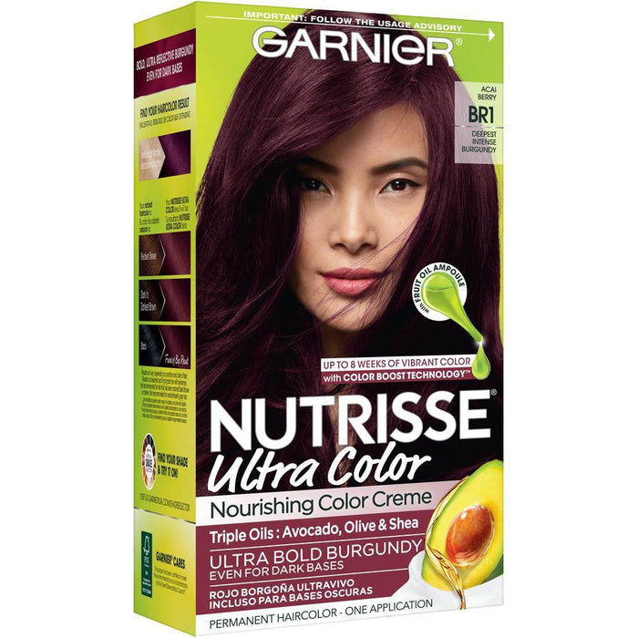 Garnier Nutrisse Ultra Color Nourishing Color Creme - BR1 Deepest Intense Burgundy