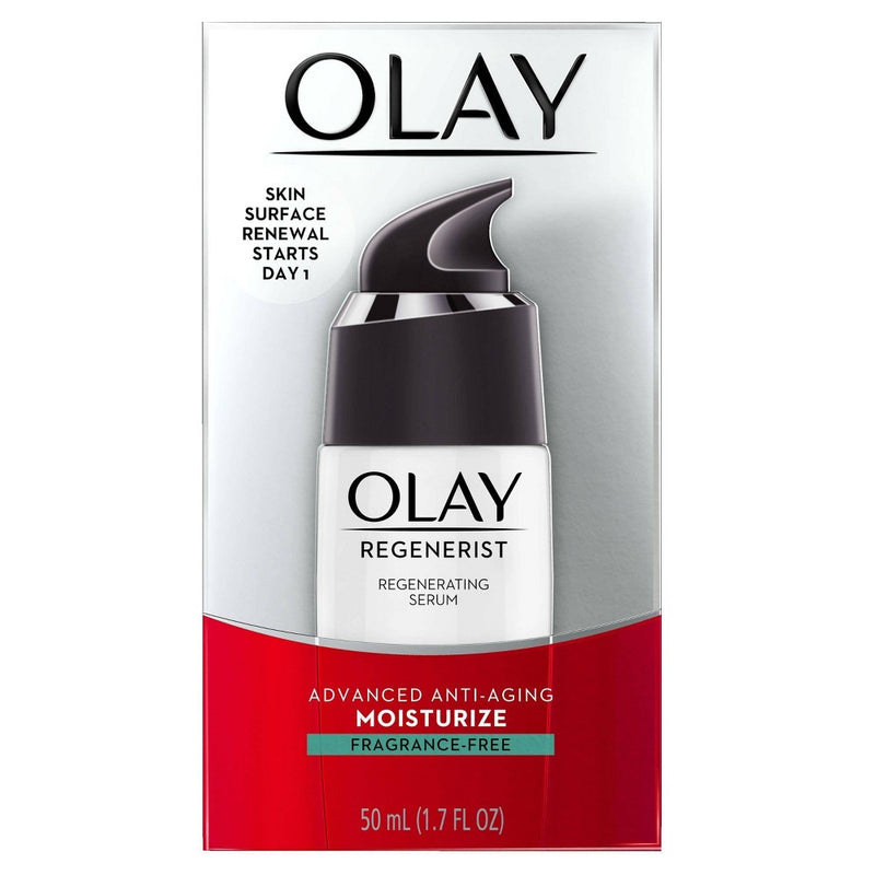Olay Regenerist Regenerating Serum, Fragrance-Free Light Gel Face Moisturizer - 1.7 fl oz