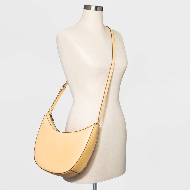 Oval Shoulder Handbag - A New Day™ Yellow