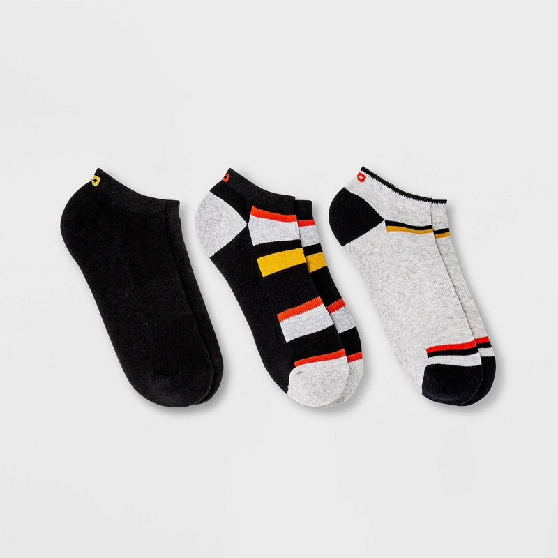 Pair of Thieves Men's Low-Cut Socks 3pk - Black/Gray 6-12
