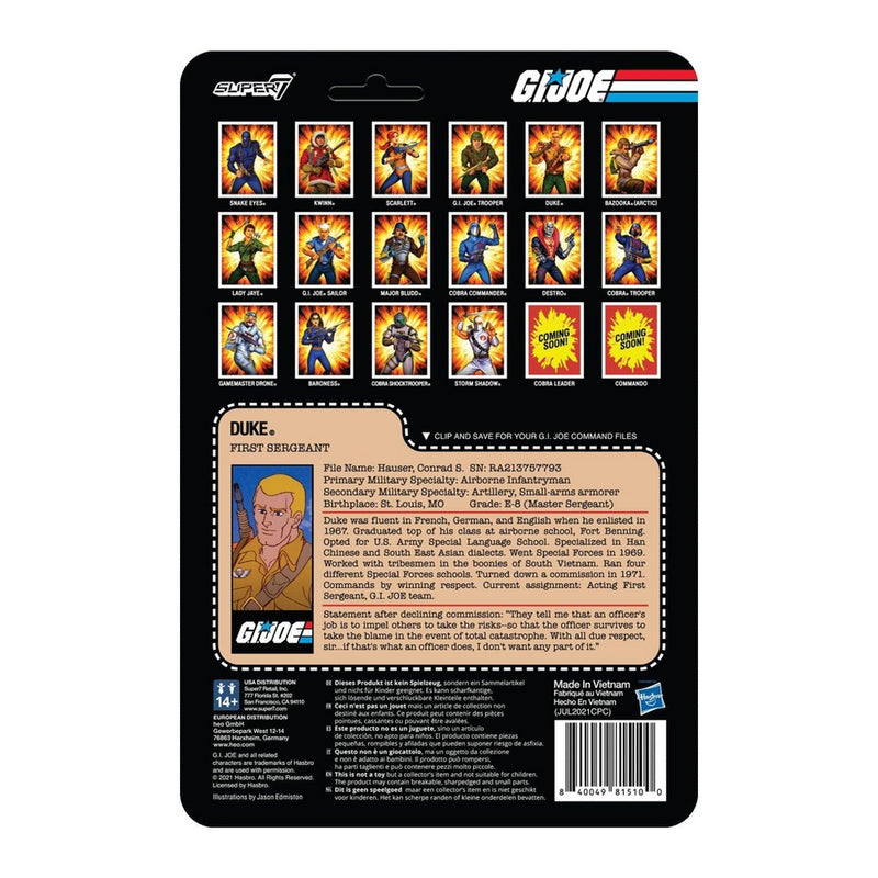 G.I. Joe ReAction Figures Wave 2-Duke
