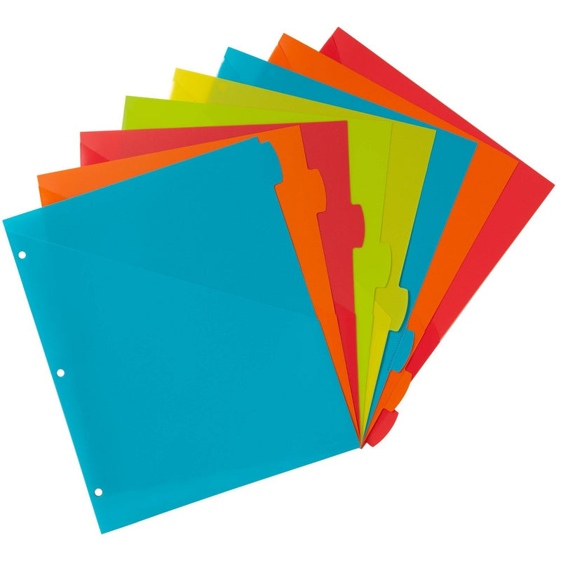 Avery 8ct Write & Erase Pocket Tab Plastic Divider Set