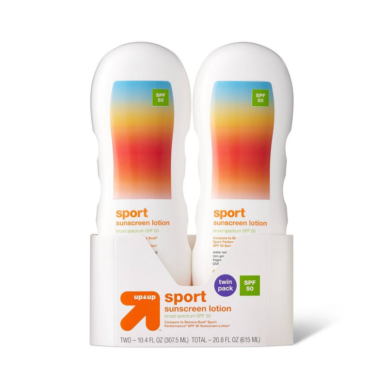 Sport Sunscreen Lotion - SPF 50 - 20.8 fl oz/2pk - up & up™