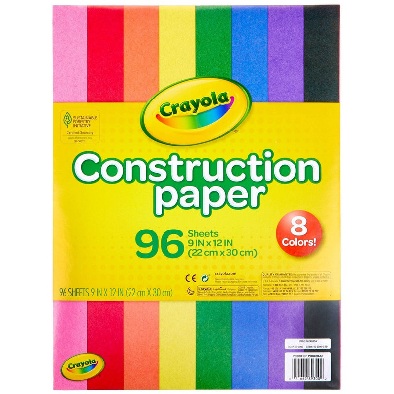 Crayola 96ct 9"x12" Construction Paper 8 Colors
