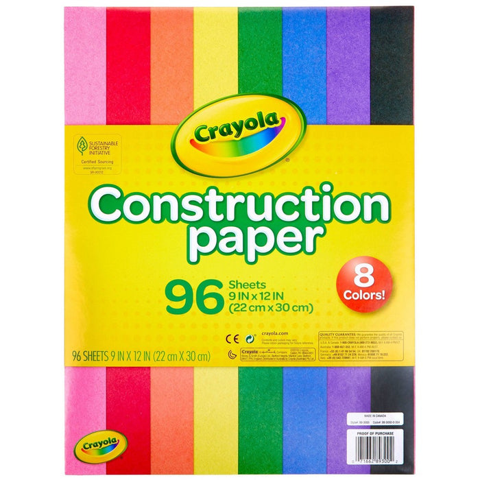 Crayola 96ct 9"x12" Construction Paper 8 Colors