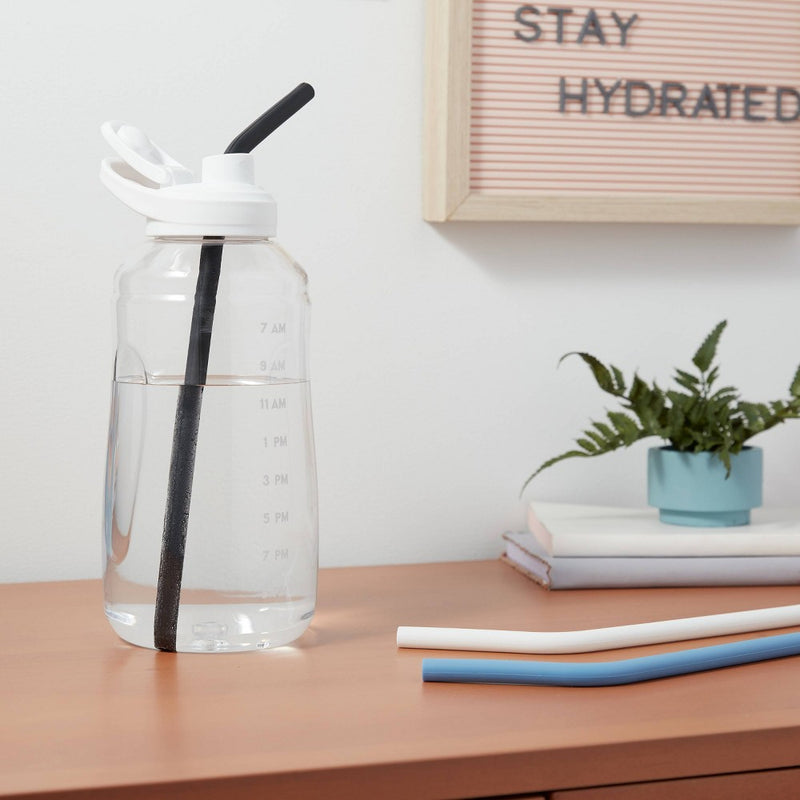 Tracker Chug Lid and 3 Silicone Straws White - Room Essentials™