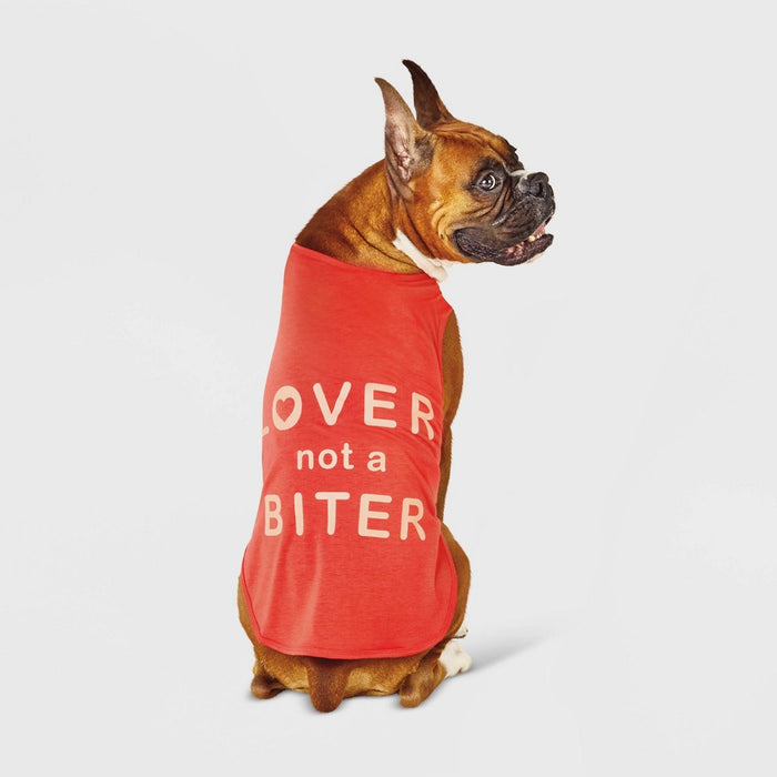 Graphic 'Lover Not a Biter' Dog Tank Top - XL - Boots & Barkley™