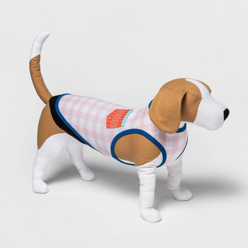 Gingham Dog Tank Top - S/M - Boots & Barkley™