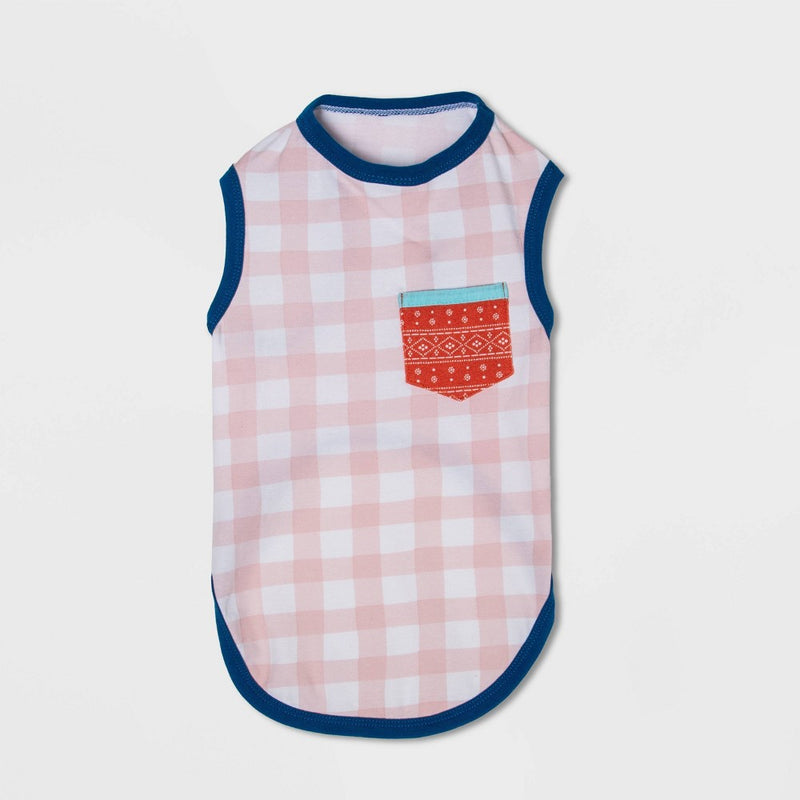 Gingham Dog Tank Top - S/M - Boots & Barkley™