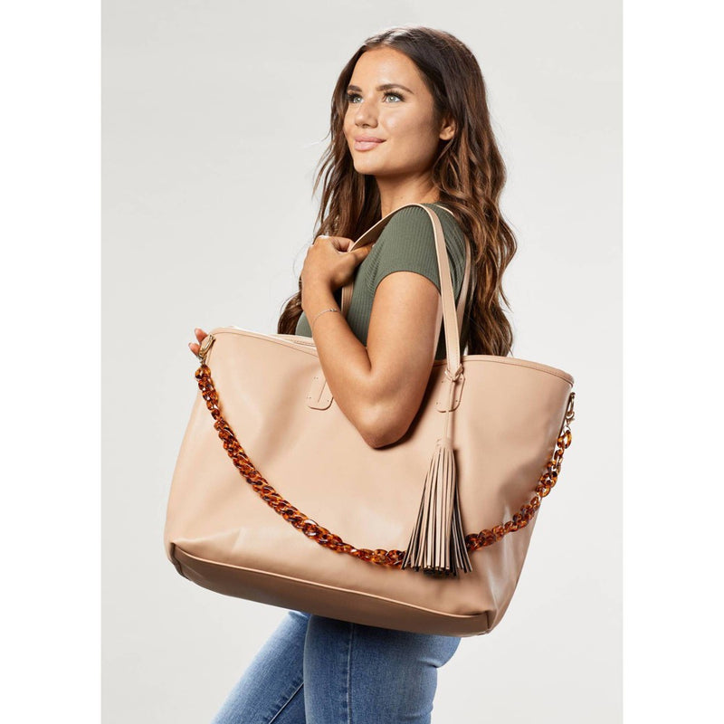 Tushbaby Vegan Leather Handbag - Sand