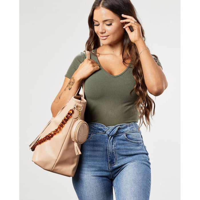 Tushbaby Vegan Leather Handbag - Sand