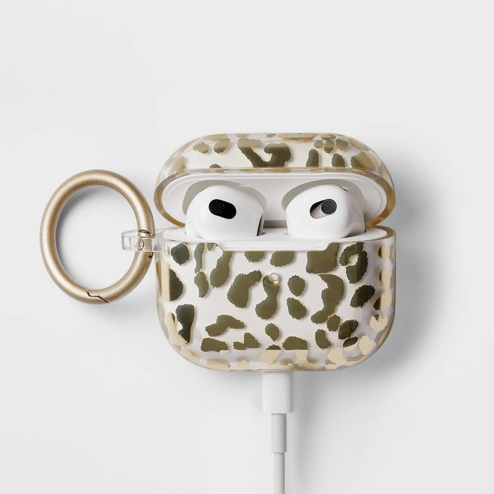 Apple AirPods 3rd Generation Silicone Case with Clip - heyday™ Clear/Gold