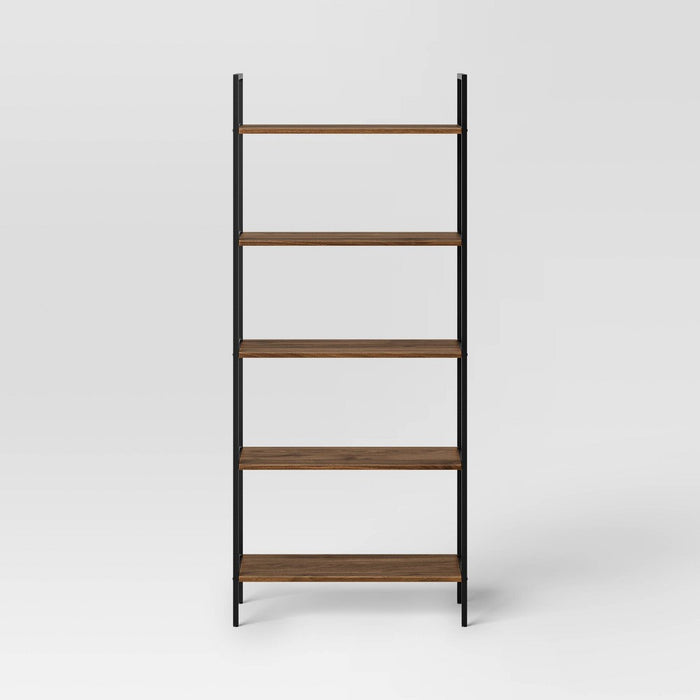 72" Loring 5 Shelf Ladder Bookshelf Walnut - Threshold™ (LOCAL PICKUP ONLY)