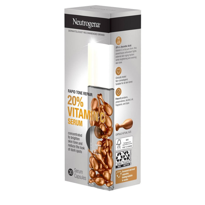 Neutrogena Rapid Tone Repair Vitamin C Serum Capsules - 30ct