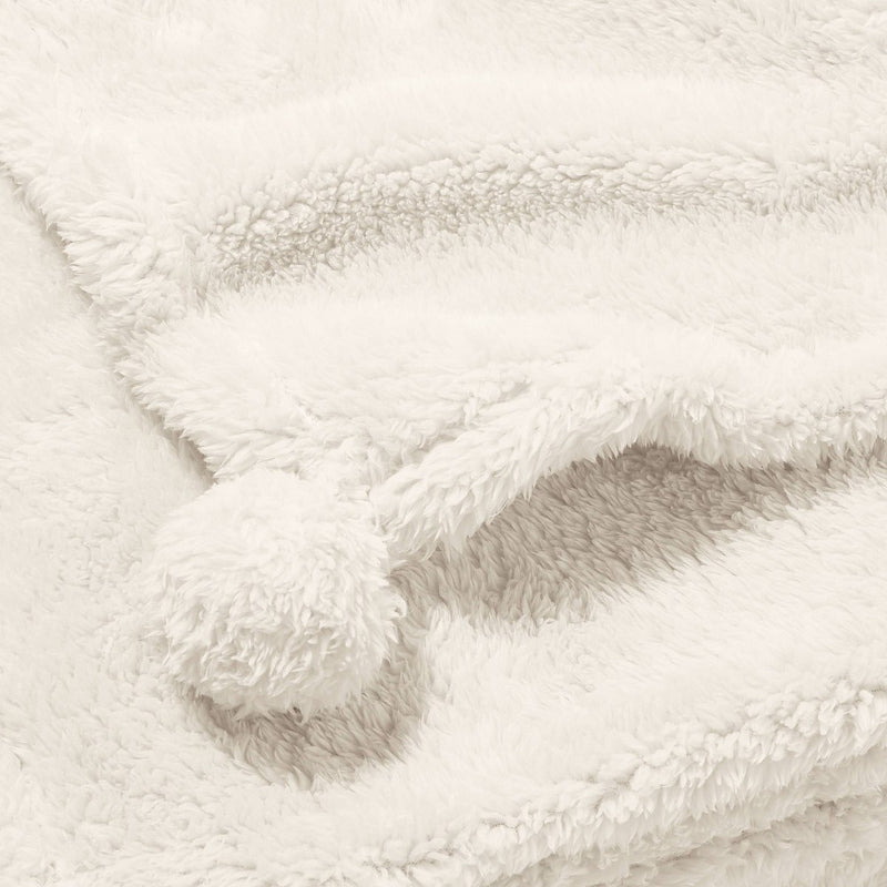Teddy Bear Plush Throw Cream - Pillowfort™