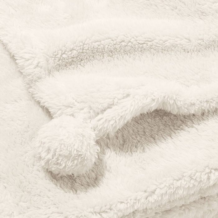 Teddy Bear Plush Throw Cream - Pillowfort™