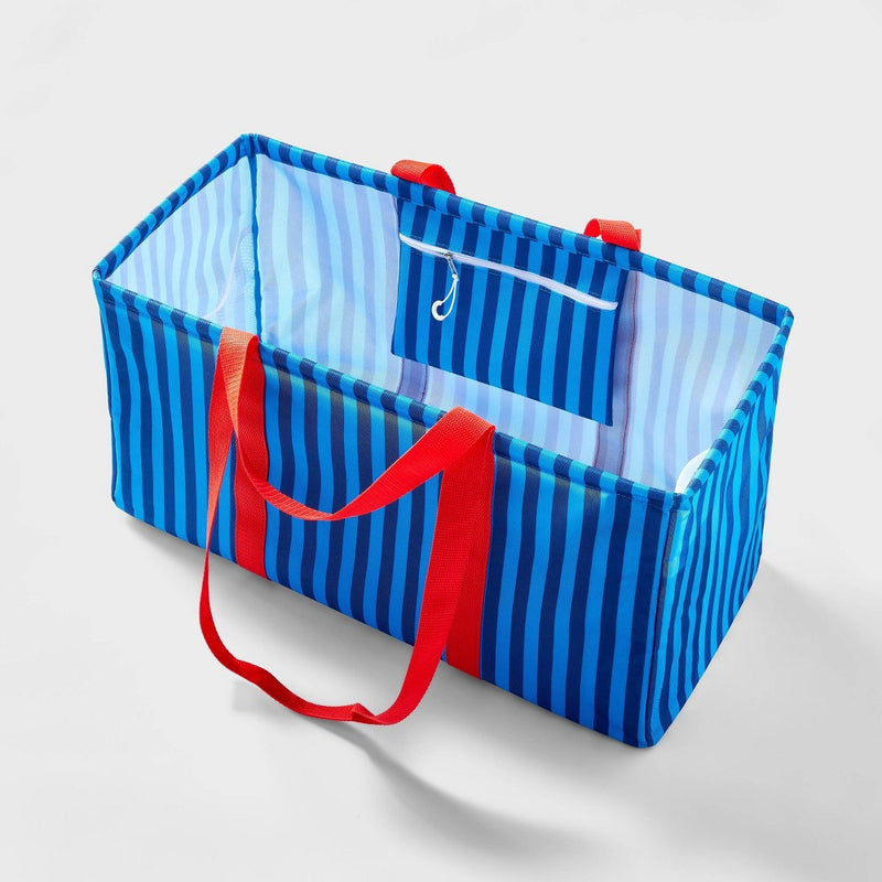 600D x 300D Printing Polyester Structured Tote with Clear Coating Blue - Sun Squad™