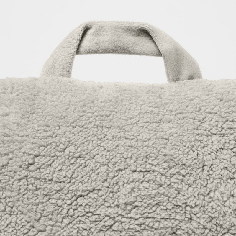 Faux Shearling Bed Rest Pillow Light Gray - Room Essentials™ (LOCAL PICKUP ONLY)