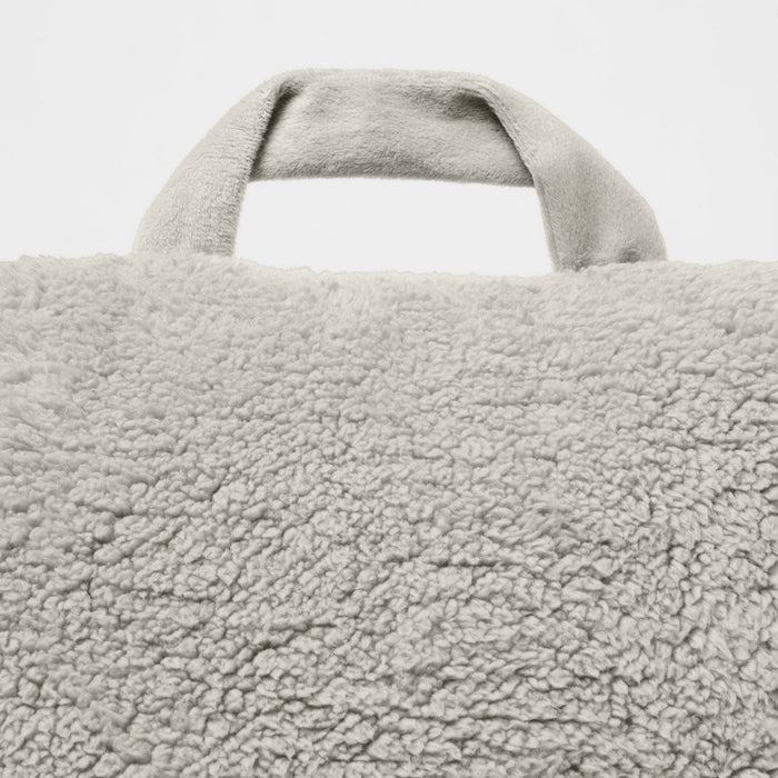 Faux Shearling Bed Rest Pillow Light Gray - Room Essentials™