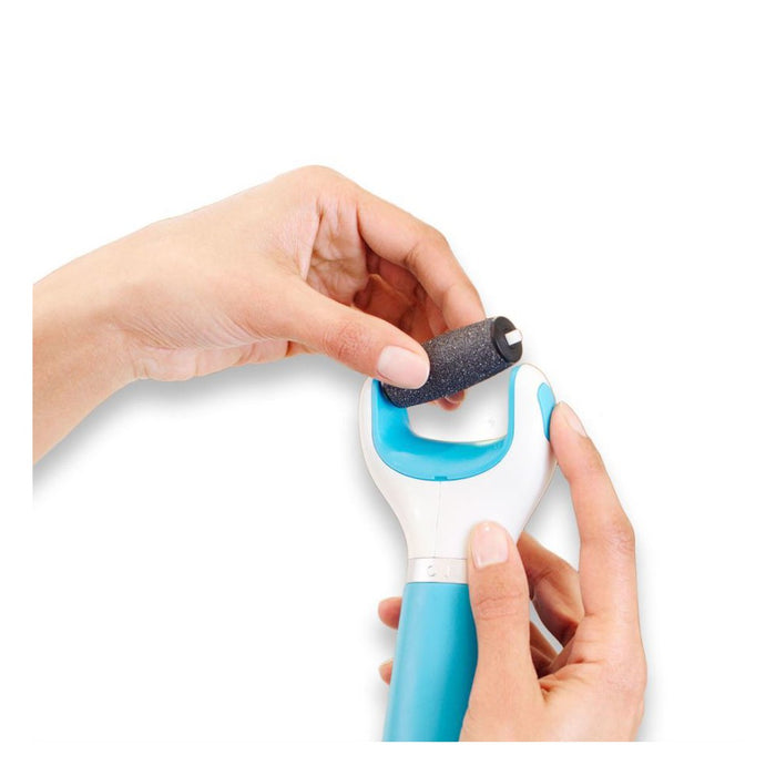 Amope Pedi Perfect Electronic Foot File Extra Coarse & Soft Touch Rollers/Refills with Diamond Crystals - 2ct