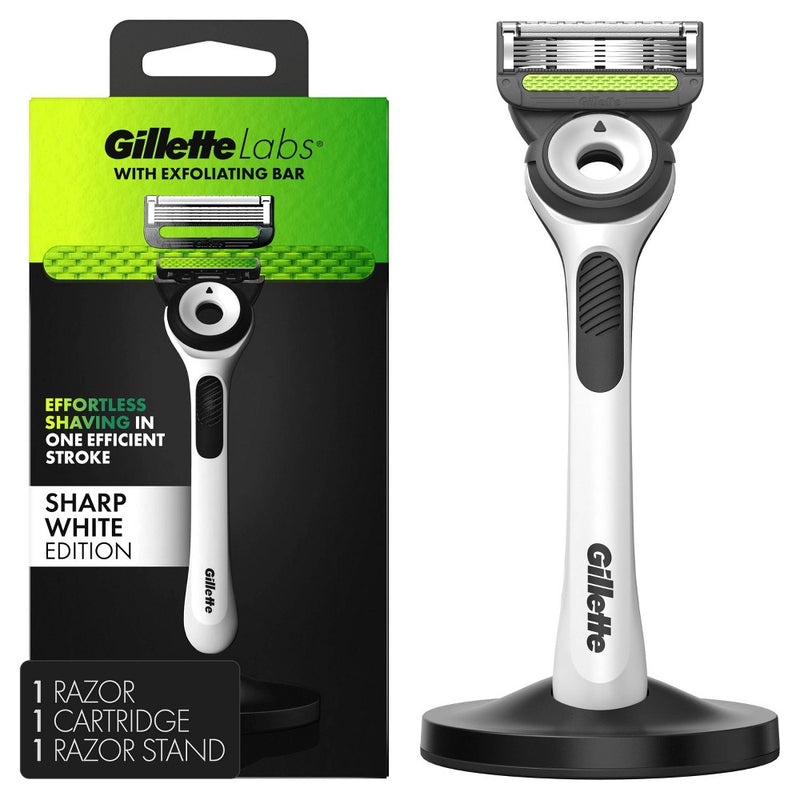 Gillette Labs Sharp White Razor w/ 1 Razor Blade Refill & Magnetic Stand *ADD 3 TO YOUR CART & 1 IS FREE!*