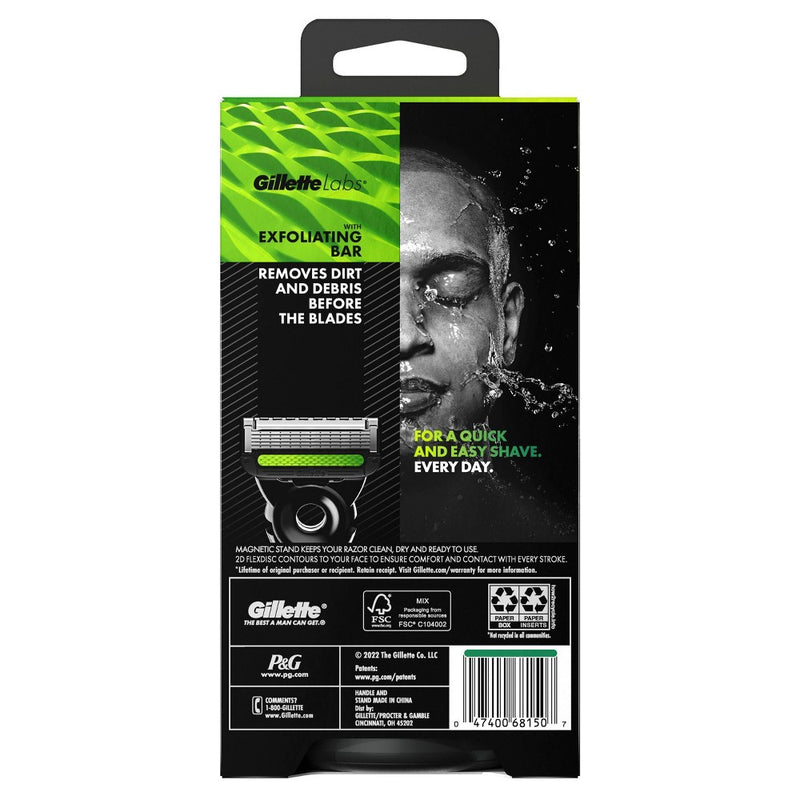 Gillette Labs Sharp White Razor w/ 1 Razor Blade Refill & Magnetic Stand *ADD 3 TO YOUR CART & 1 IS FREE!*