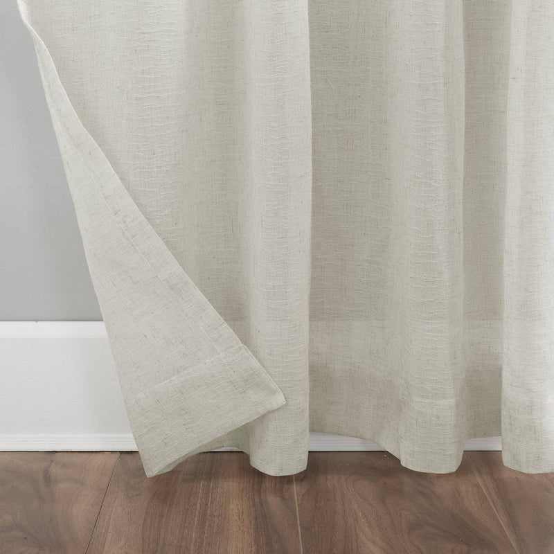 63"x52" Crushed Texture Anti-Dust Sheer Curtain Panel Off White - Clean Window