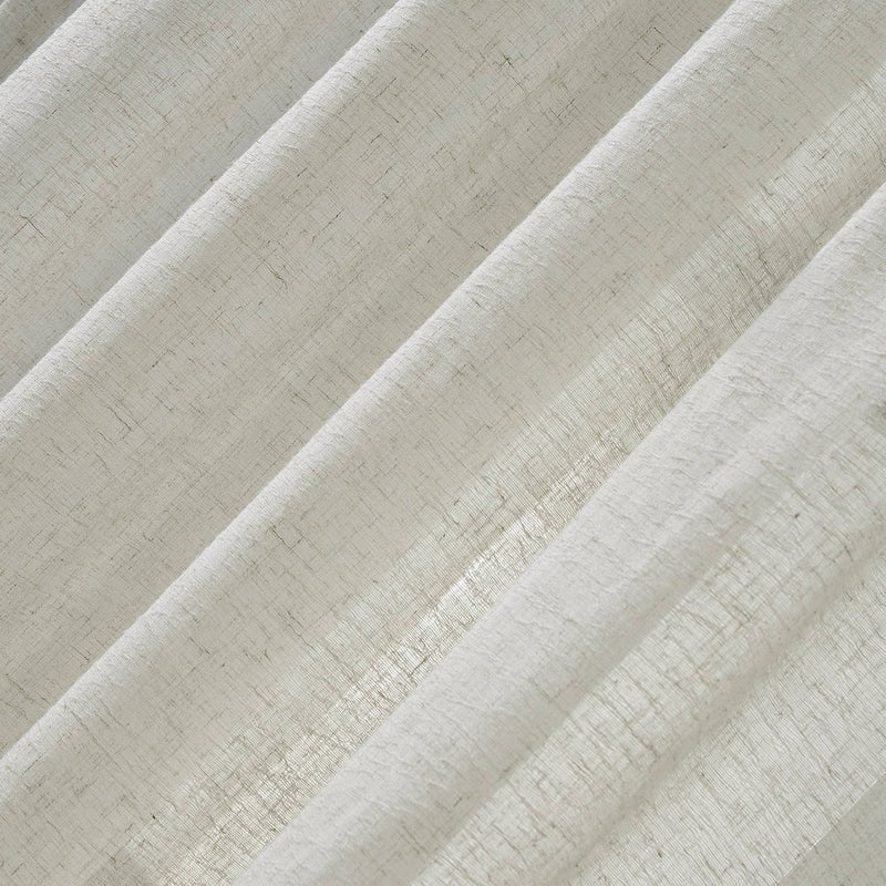 63"x52" Crushed Texture Anti-Dust Sheer Curtain Panel Off White - Clean Window