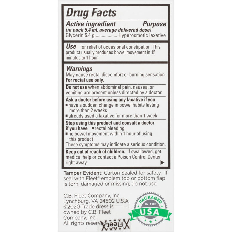 Fleet Liquid Glycerin Suppositories for Adult Constipation - 4ct