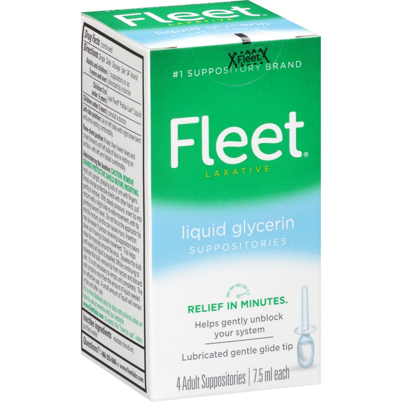Fleet Liquid Glycerin Suppositories for Adult Constipation - 4ct