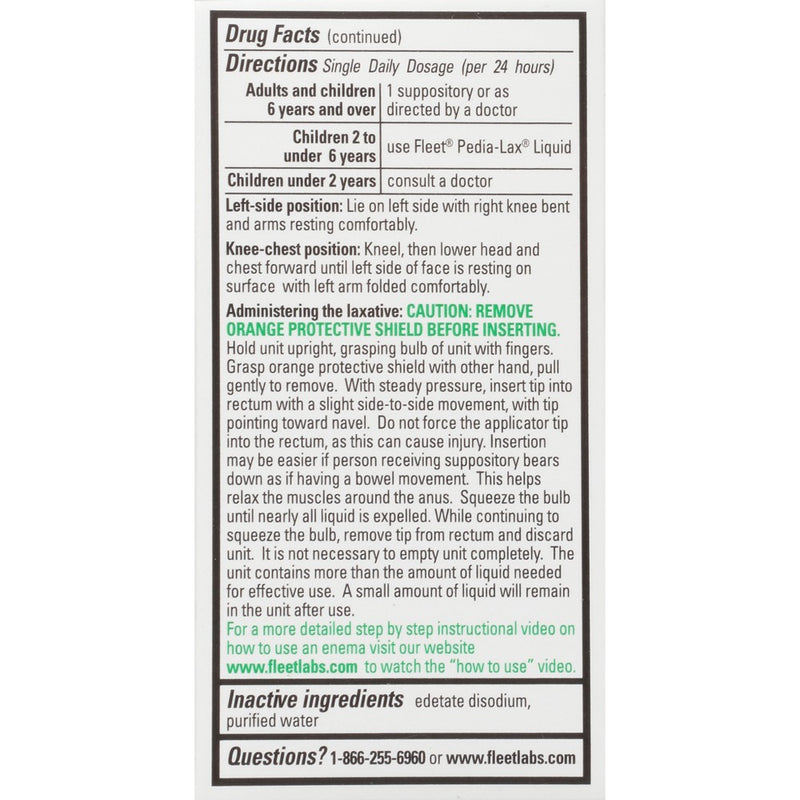 Fleet Liquid Glycerin Suppositories for Adult Constipation - 4ct