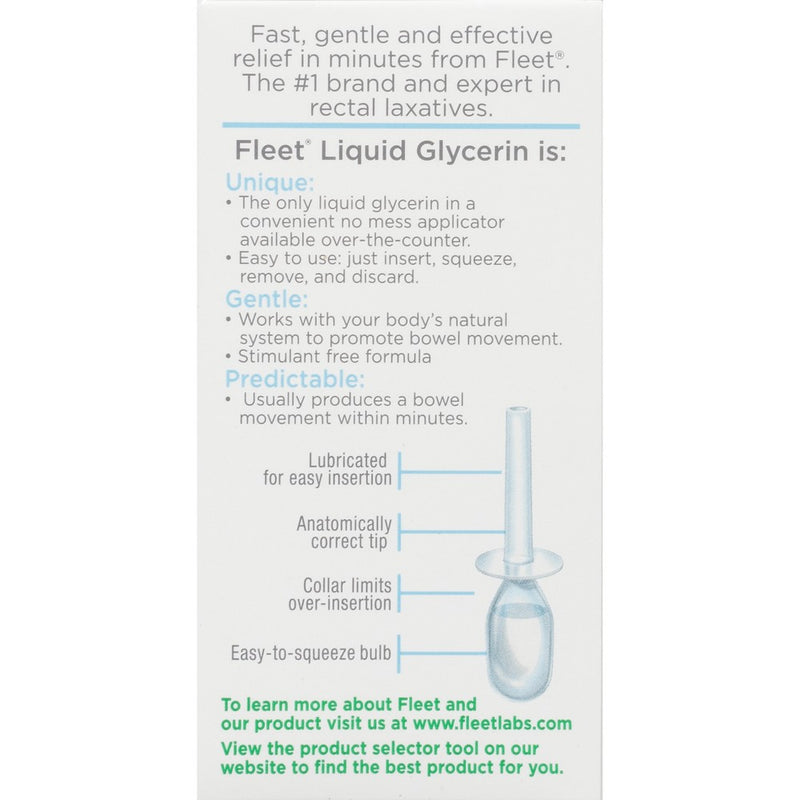 Fleet Liquid Glycerin Suppositories for Adult Constipation - 4ct