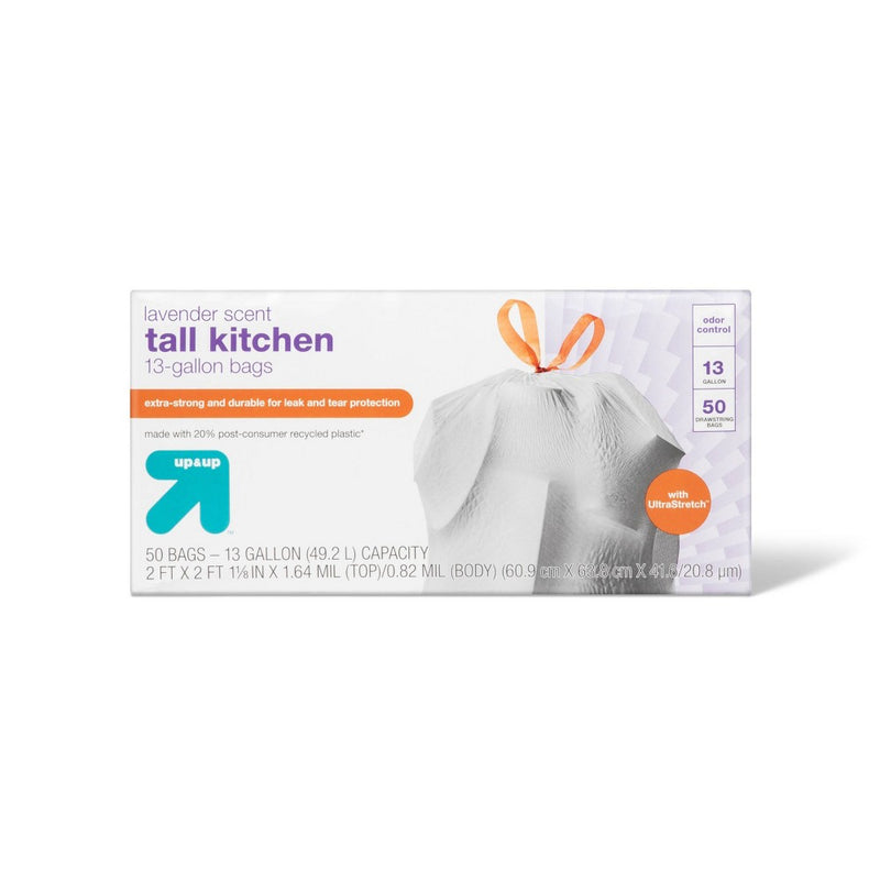FlexGuard Tall Kitchen Drawstring Trash Bags - Lavender Scent - 13 Gallon/50ct - up & up™