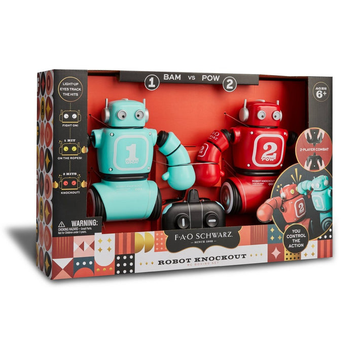 FAO Schwarz Robot Knockout Remote Control Boxing Set