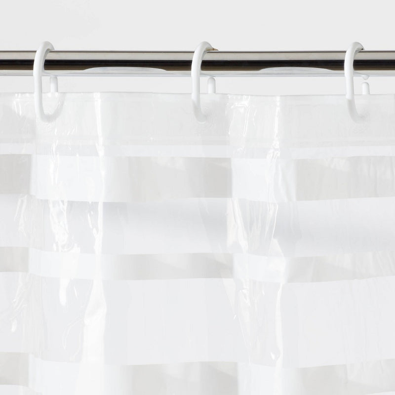 PEVA Shower Curtain + Rings White - Room Essentials™