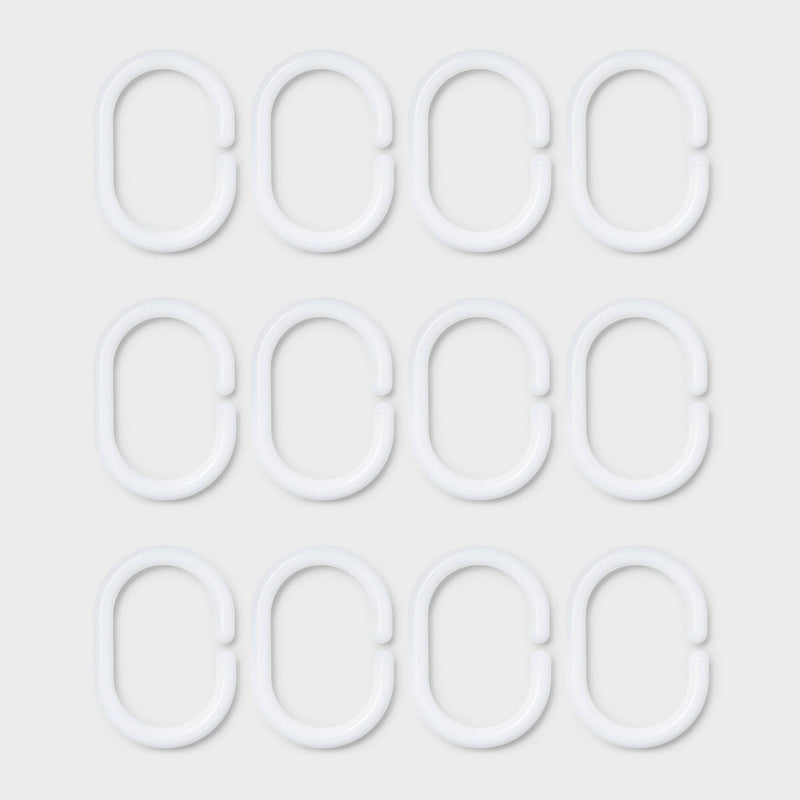 PEVA Shower Curtain + Rings White - Room Essentials™