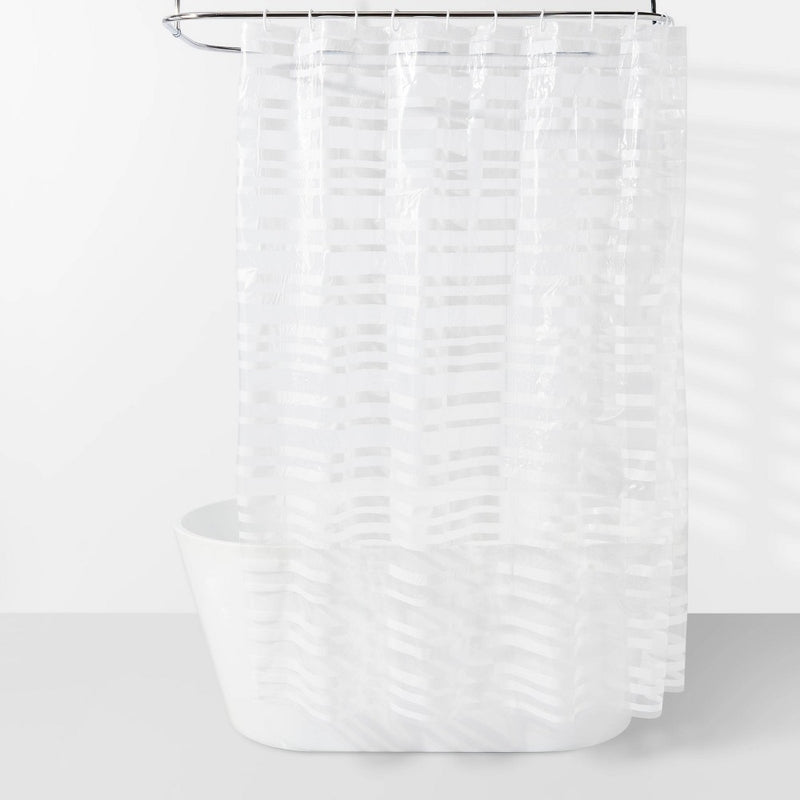 PEVA Shower Curtain + Rings White - Room Essentials™