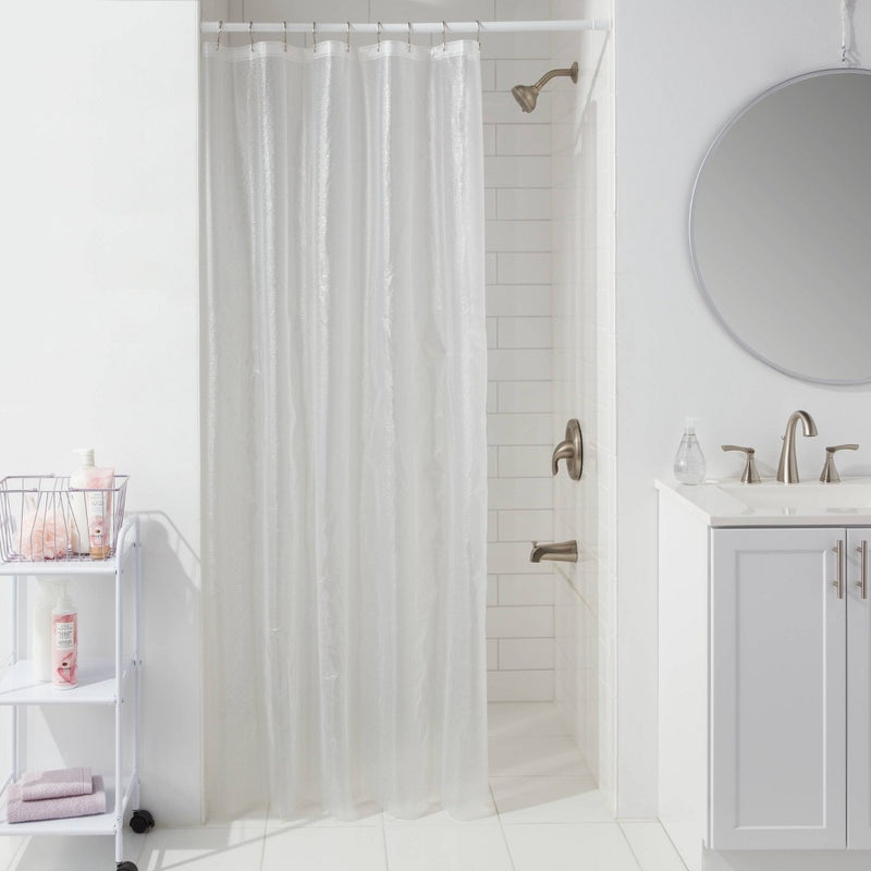 PEVA Textured Stall Shower Curtain Clear - Room Essentials™