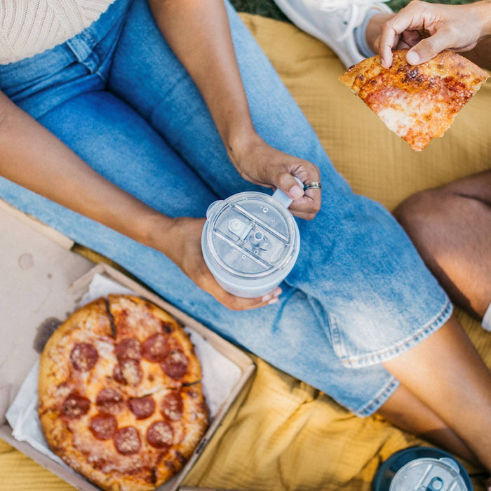 Reduce 40oz Cold1 Vacuum Insulated Stainless Steel Straw Tumbler Mug Glacier