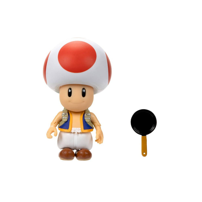 Nintendo The Super Mario Bros. Movie Toad Figure with Frying Pan Accessory
