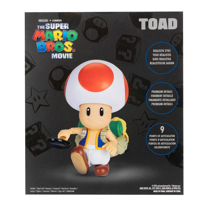 Nintendo The Super Mario Bros. Movie Toad Figure with Frying Pan Accessory