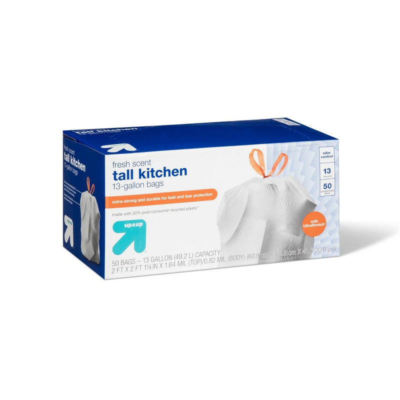 FlexGuard Tall Kitchen Drawstring Trash Bags - Fresh Scent - 13 Gallon/50ct - up & up™