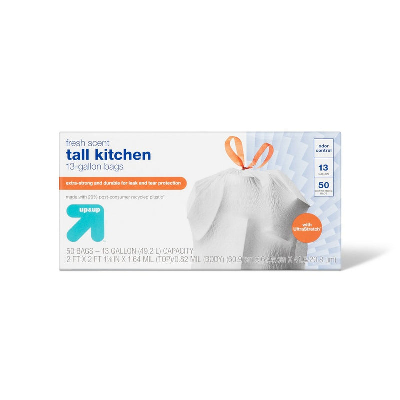 FlexGuard Tall Kitchen Drawstring Trash Bags - Fresh Scent - 13 Gallon/50ct - up & up™