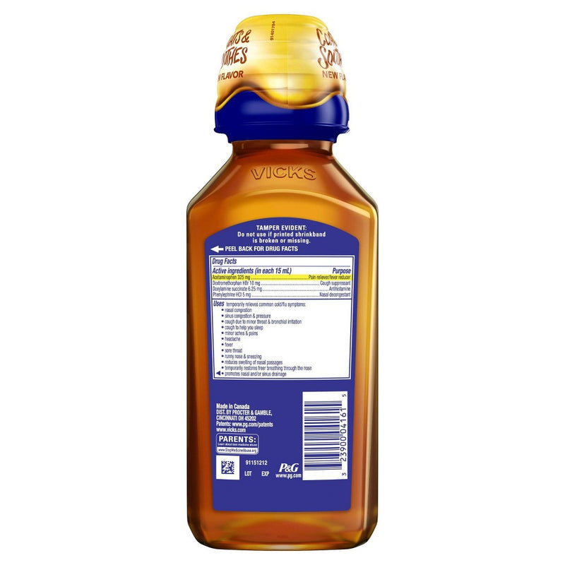 Vicks NyQuil Severe Cold & Flu - Honey - 12 fl oz