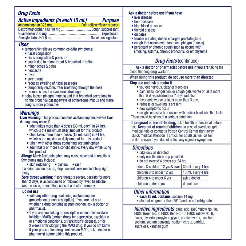 Vicks NyQuil Severe Cold & Flu - Honey - 12 fl oz