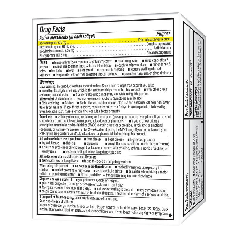 Nighttime Severe Cold & Flu Softgels - 24ct - up & up™