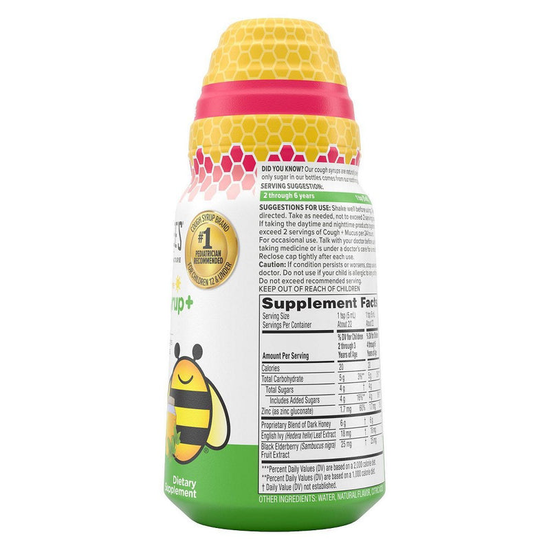 Zarbee’s Kids Cough + Mucus Daytime with Honey, Ivy Leaf, Zinc & Elderberry - Mixed Berry - 4 fl oz