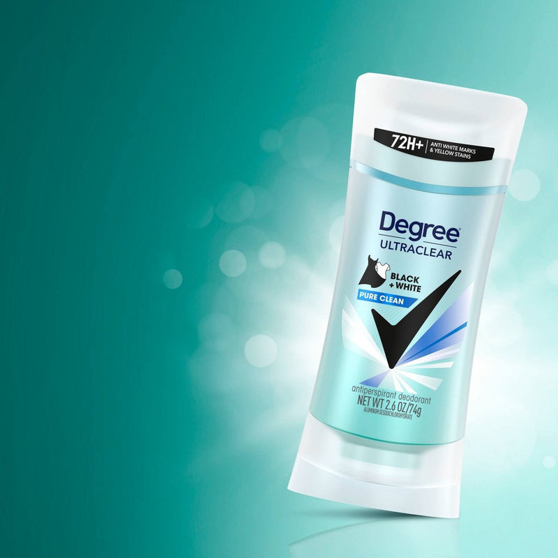 Degree Ultraclear Black + White Pure Clean 72-Hour Deodorant - 2pk