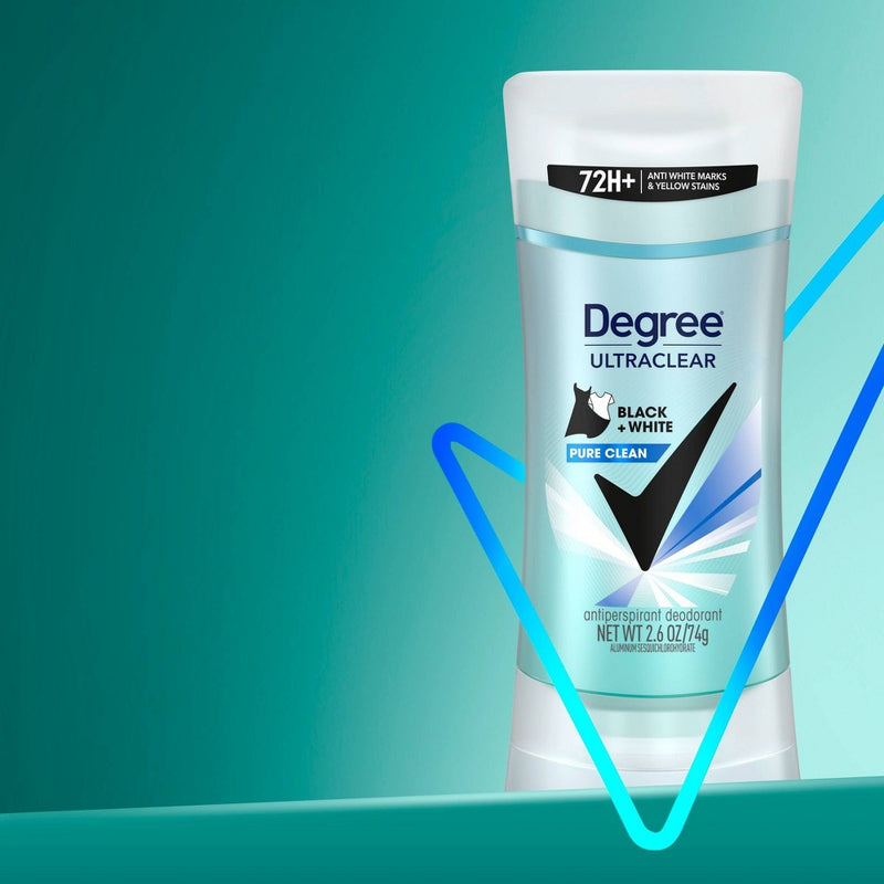 Degree Ultraclear Black + White Pure Clean 72-Hour Deodorant - 2pk